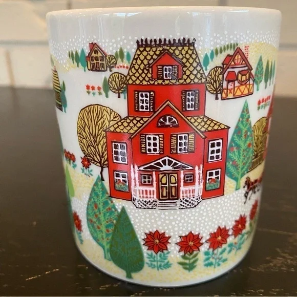 Vintage Otagiri Japan Gibson Greetings Coffee Mug Lot 5” Winter Holiday Scene - Picture 3 of 6